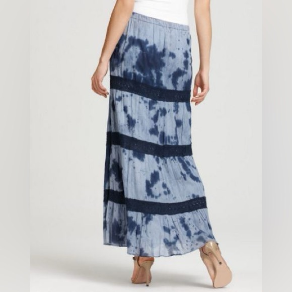 Michael Kors Washed Blue Tie Dye Crochet Maxi Skirt
 Blue Tie-Dye Maxi Skirt - Picture 11 of 12